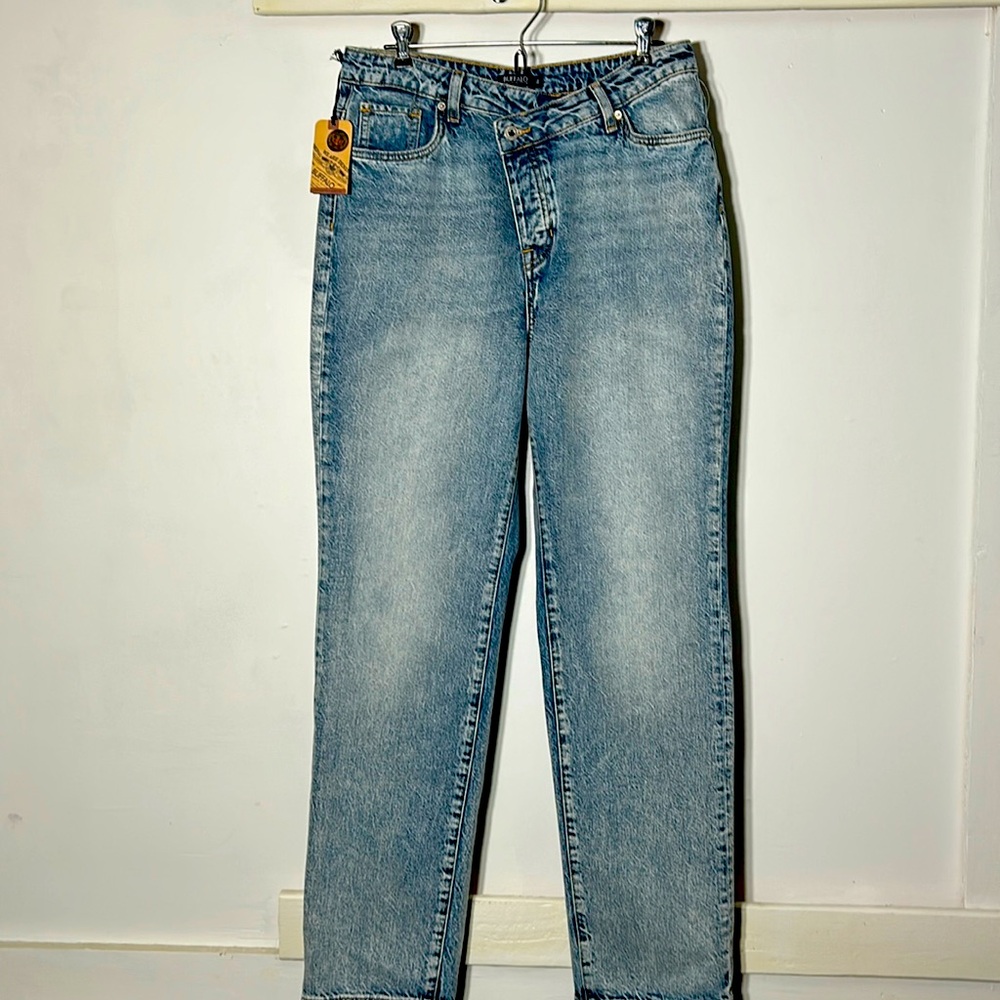 Buffalo David Bitton high-rise button fly straight, Jessie, rigid jeans